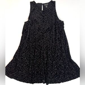 Velvet Burnout Adrienne Vittadini Black A-line Dress Dark Fairy Whimsigoth Y2K